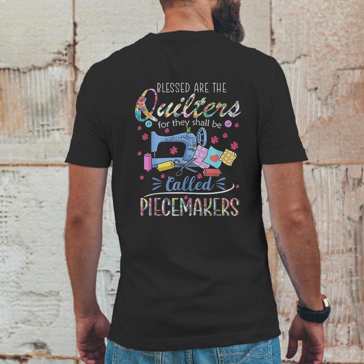 Quilting Blessed Are Piecemakers Gifts For Quilters Mens Back Print T-shirt Funny Gifts