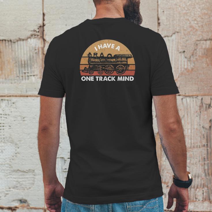 Railroad Model I Have A One Track Mind Mens Back Print T-shirt Funny Gifts