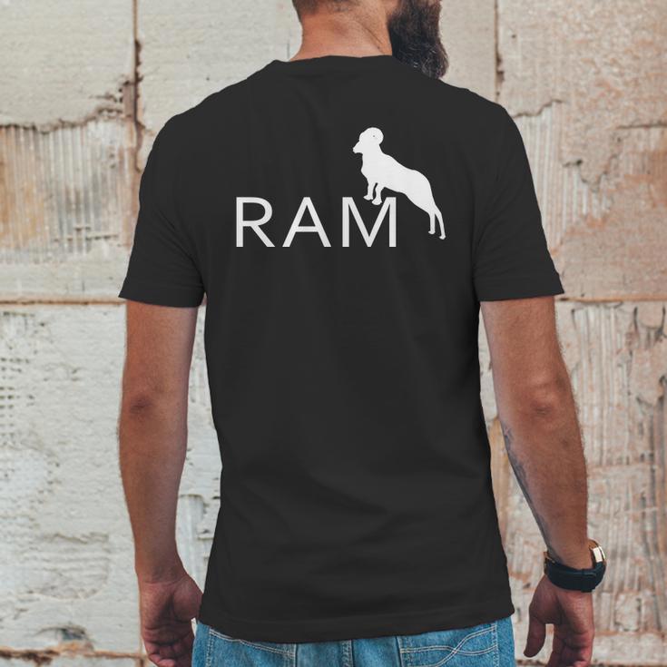 Ram Animal Lover Logo Mens Back Print T-shirt Funny Gifts