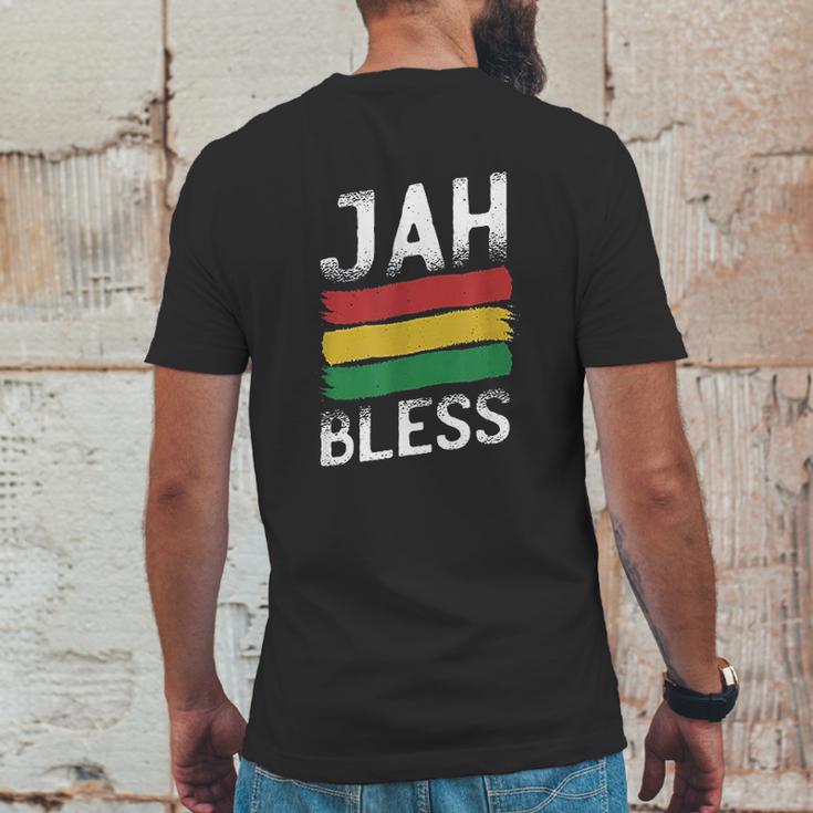 Rasta Jah Bless Rastafarian Rasta Gift Rastafarianism Mens Back Print T-shirt Funny Gifts