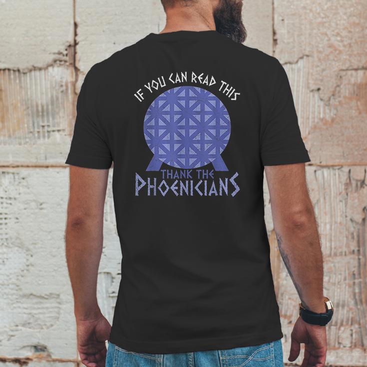 If You Can Read This Thank The Phoenicians Mens Back Print T-shirt Funny Gifts