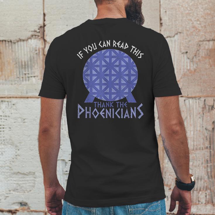 If You Can Read This Thank The Phoenicians Reading Mens Back Print T-shirt Funny Gifts