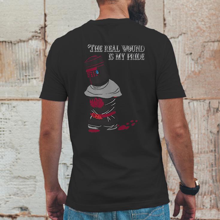 The Real Wound Is My Pride Funny Comedy Satire Black Knight Mens Back Print T-shirt Funny Gifts