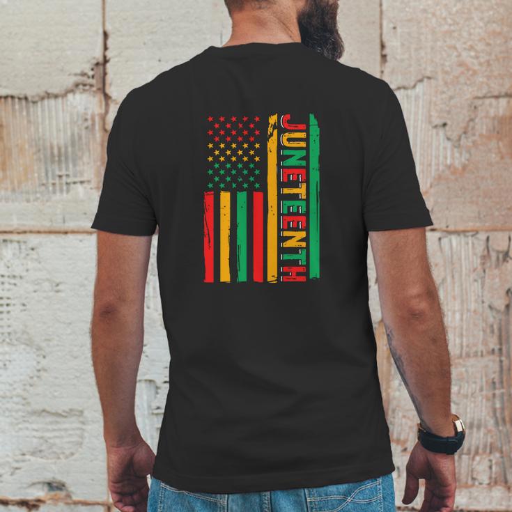 Rero American Flag African American Flag June 19 1865 Graphic Design Printed Casual Daily Basic Mens Back Print T-shirt Funny Gifts