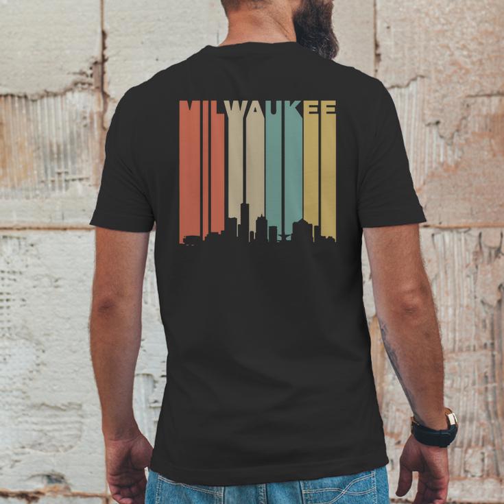 Retro 1970S Milwaukee Wisconsin Downtown Skyline T-Shirt Mens Back Print T-shirt Funny Gifts