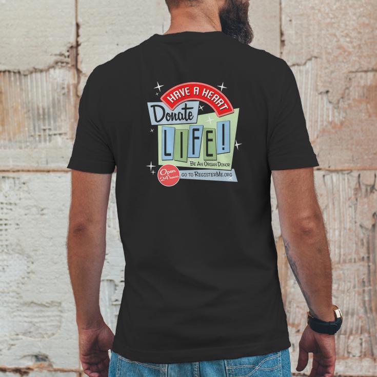 Retro Donate Life Mens Back Print T-shirt Funny Gifts