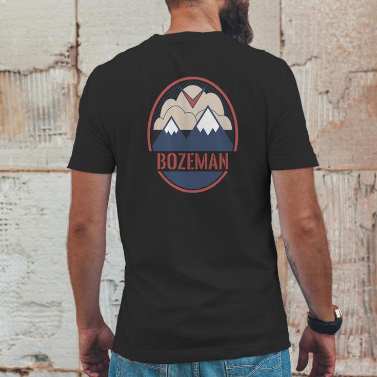 Retro Mountain &Ampamp Bird - Bozeman Montana T-Shirt Mens Back Print T-shirt Funny Gifts