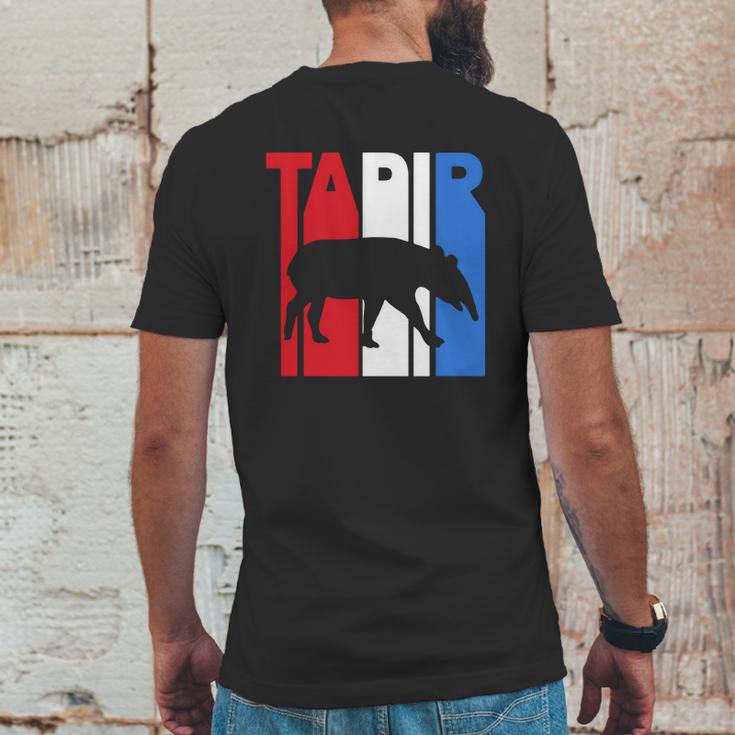 Retro Rwnb Tapir Silhouette T-Shirt Mens Back Print T-shirt Funny Gifts