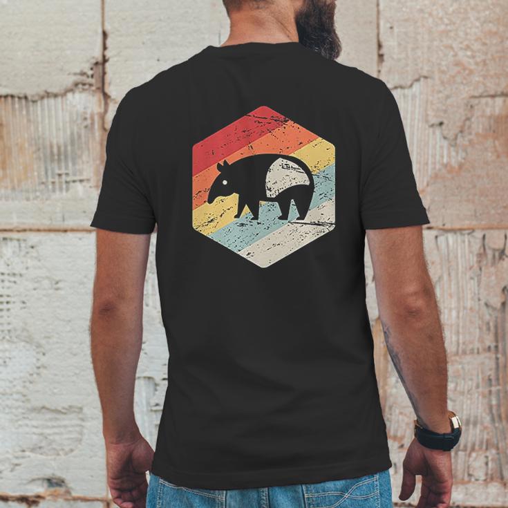 Retro Tapir Mens Back Print T-shirt Funny Gifts