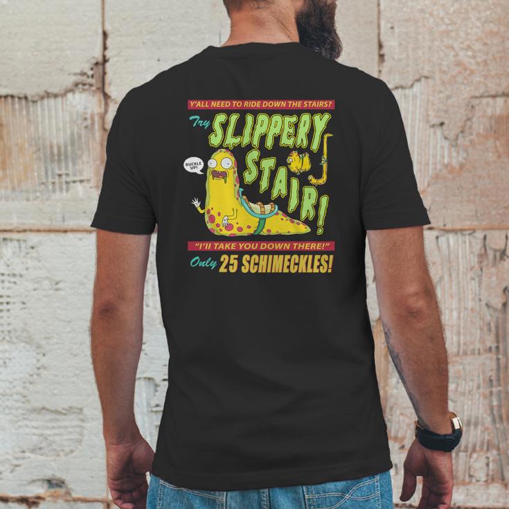 Rick &Ampamp Morty Slippery Stair Mens Back Print T-shirt Funny Gifts