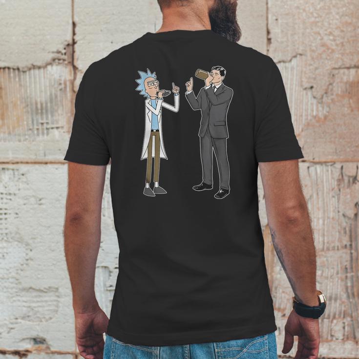 Rick And Archer Drinking Shirt Mens Back Print T-shirt Funny Gifts