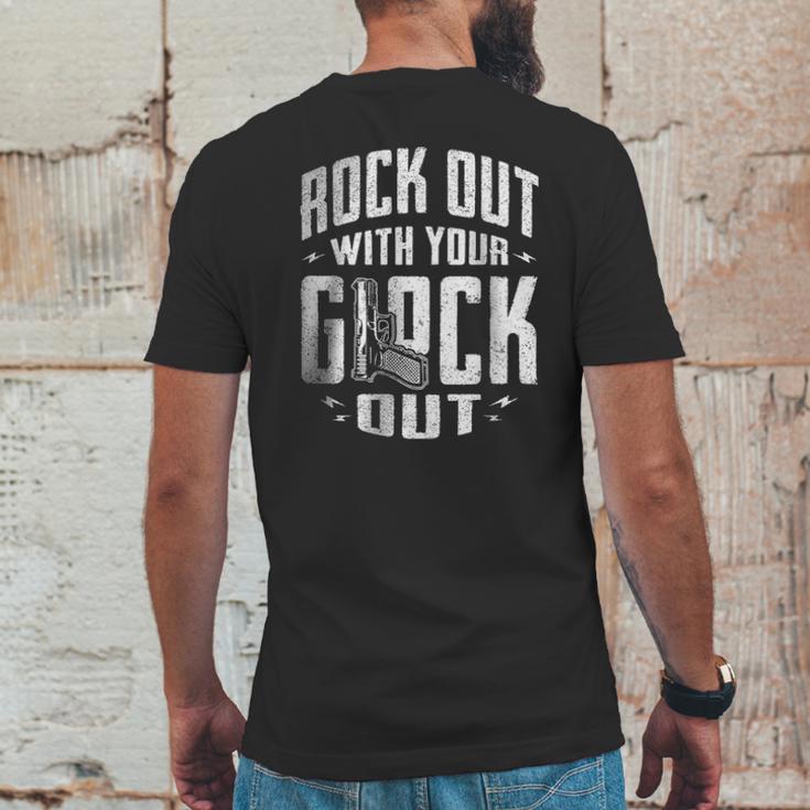 Rock Out With Your Glock Out Mens Back Print T-shirt Funny Gifts