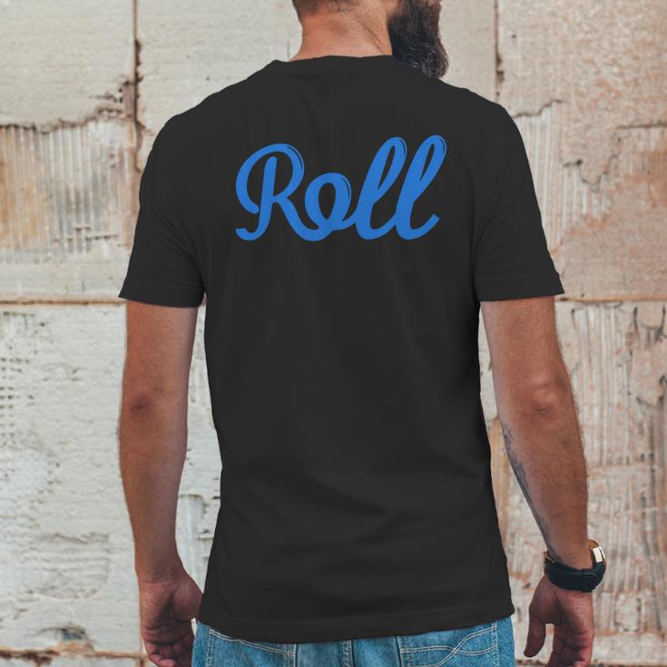 Roll Jiu Jitsu Blue Mens Back Print T-shirt Funny Gifts