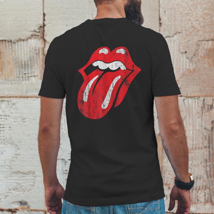 Rolling Stones Official Distressed Tongue Mens Back Print T-shirt Funny Gifts