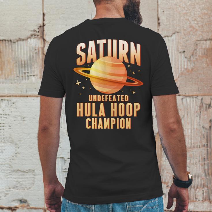 Saturn Undefeated Hula Hoop Champion Mens Back Print T-shirt Funny Gifts