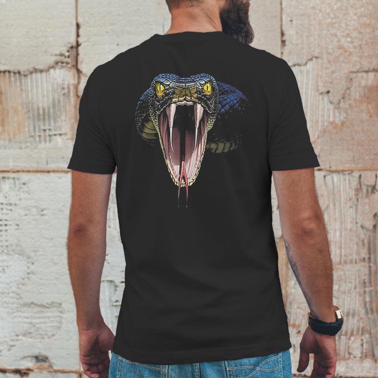 Scary Black Mamba Snake Halloween Mens Back Print T-shirt Funny Gifts