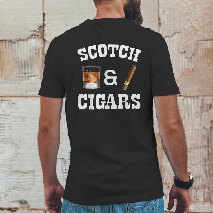 Scotch Drinker And Cigar Smoker Mens Back Print T-shirt Funny Gifts