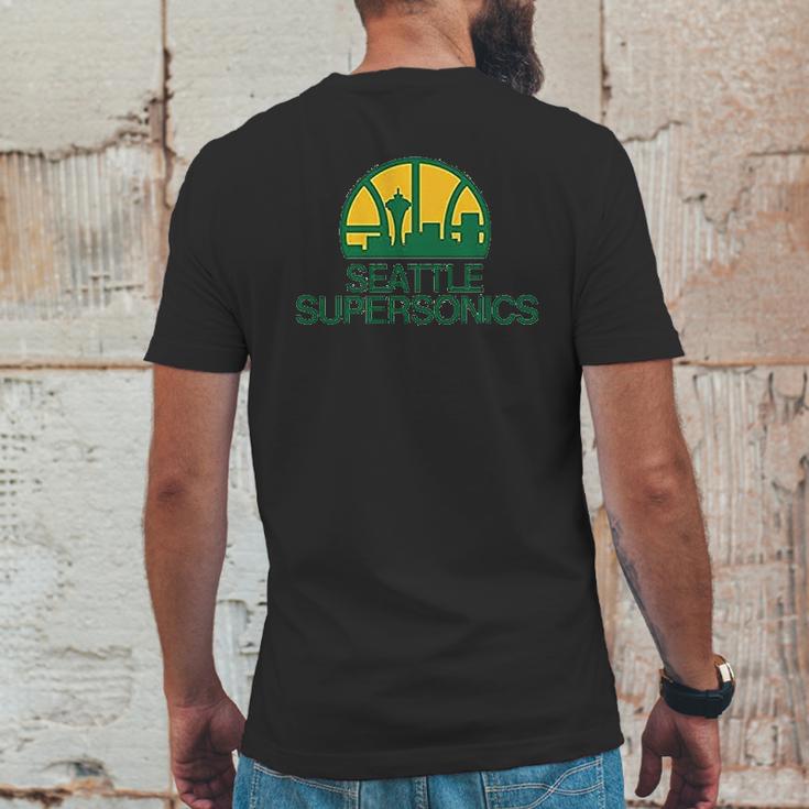 Seattle Supersonics Basketball Mens Back Print T-shirt Funny Gifts