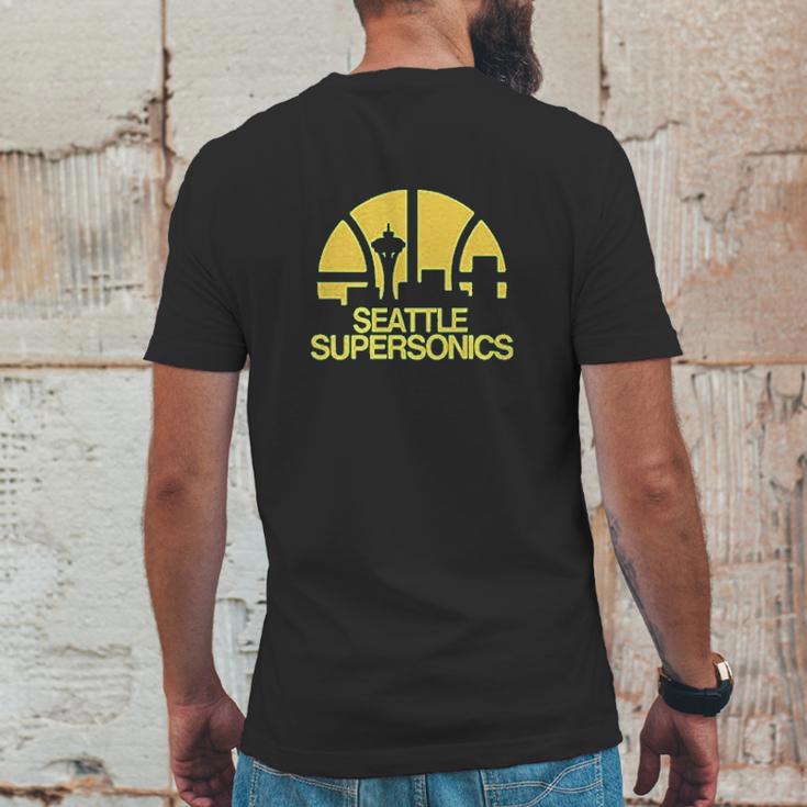 Seattle Supersonics Basketball Print Mens Back Print T-shirt Funny Gifts