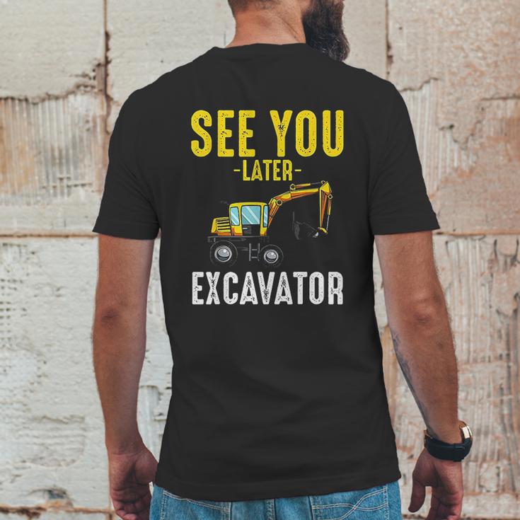 See You Later Excavator Funny Steam Mens Back Print T-shirt Funny Gifts