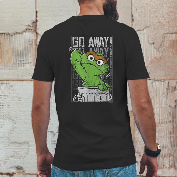 Sesame Street Oscar The Grouch Go Away Mens Back Print T-shirt Funny Gifts