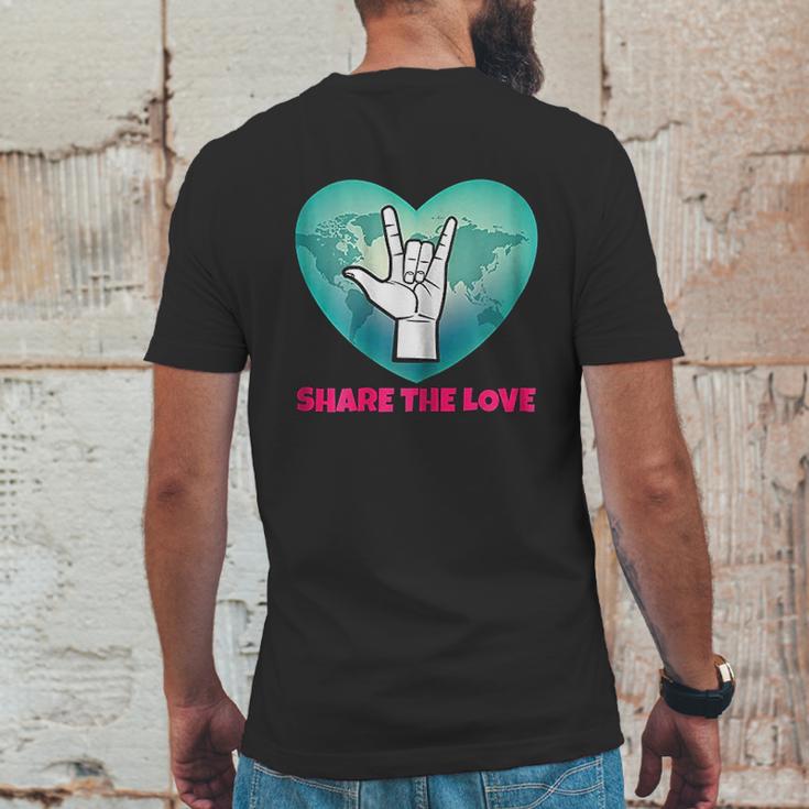 Share The Love Asl Gift Mens Back Print T-shirt Funny Gifts