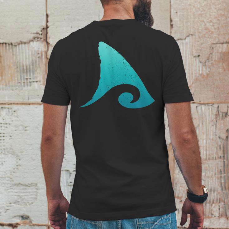 Shark Fin Ocean Wave Mens Back Print T-shirt Funny Gifts