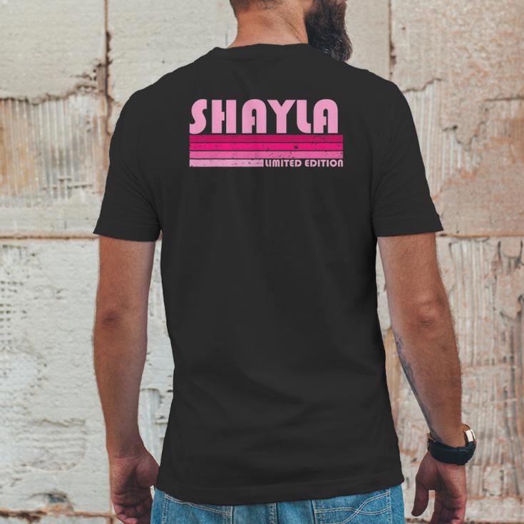 Shayla Name Personalized Retro Vintage 80S 90S Mens Back Print T-shirt Funny Gifts