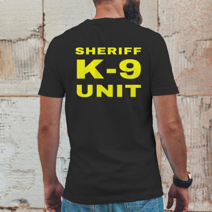 Sheriff K9 Unit Front And Back Print K9 Police Dog Handler Graphic Design Printed Casual Daily Basic Mens Back Print T-shirt Funny Gifts