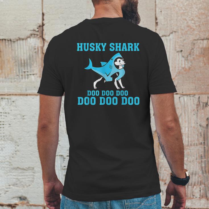 Siberian Husky Shark Doo Doo Doo Mens Back Print T-shirt Funny Gifts