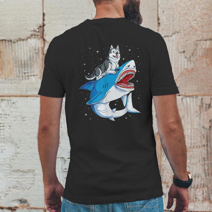 Siberian Husky Shark Jawsome Dog Lover Gifts Space Galaxy Mens Back Print T-shirt Funny Gifts