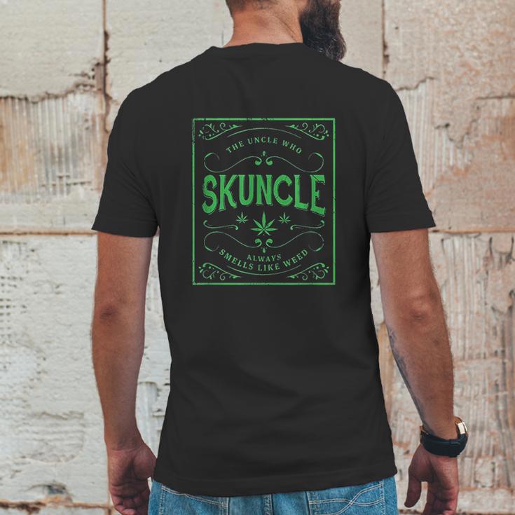 Skuncle Green Marijuana Uncle Mens Back Print T-shirt Funny Gifts