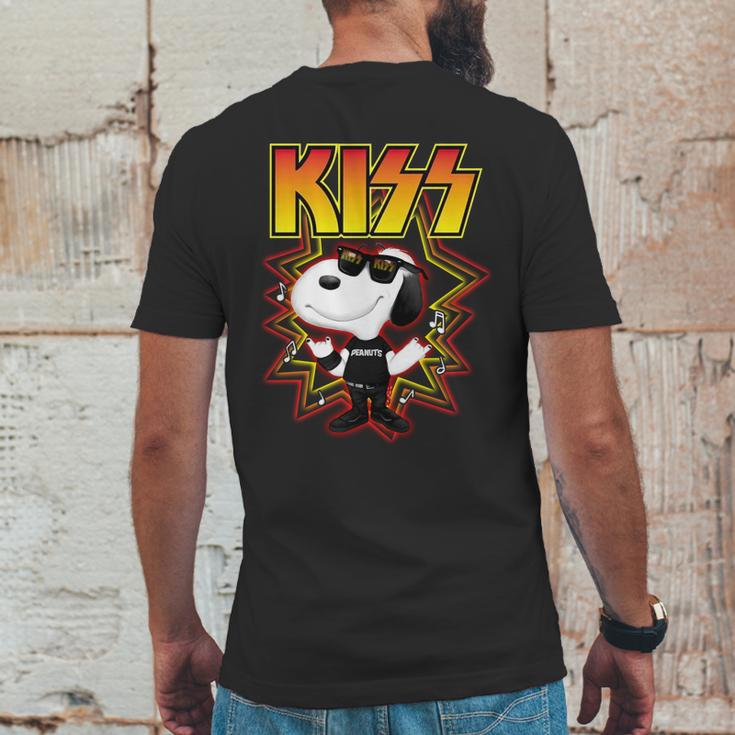 Snoopy Kiss Band Mens Back Print T-shirt Funny Gifts