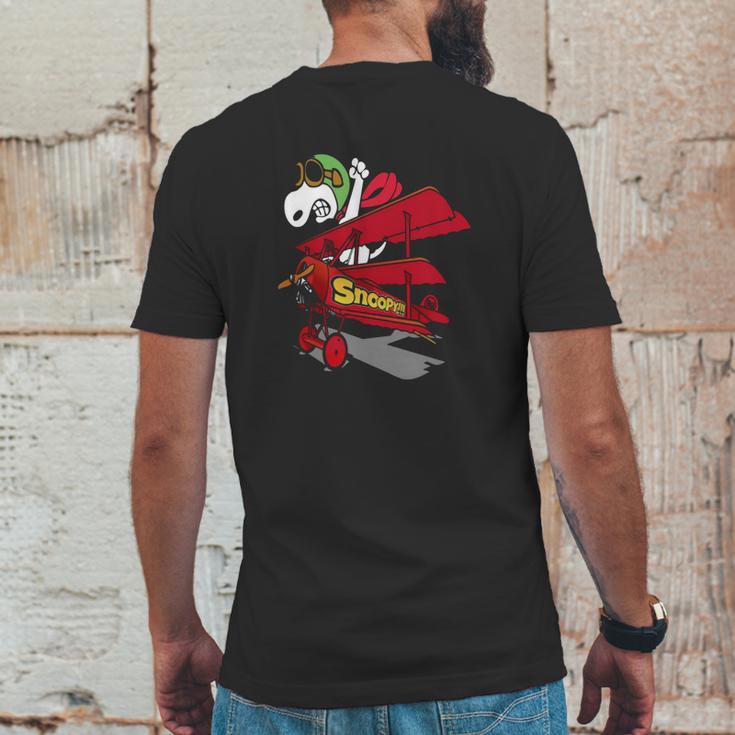 Snoopy Pilot Mens Back Print T-shirt Funny Gifts