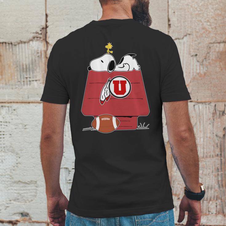 Snoopy Utah Utes Fans Mens Back Print T-shirt Funny Gifts