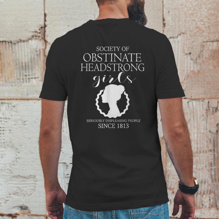 Society Of Obstinate Headstrong Girls Jane Austen Gifts Mens Back Print T-shirt Funny Gifts