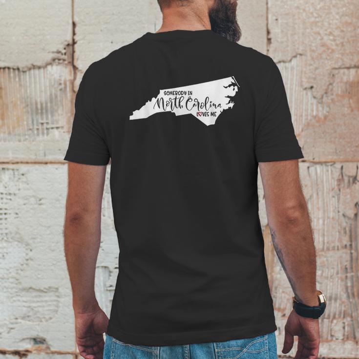 Somebody In North Carolina Loves Me Gift Mens Back Print T-shirt Funny Gifts