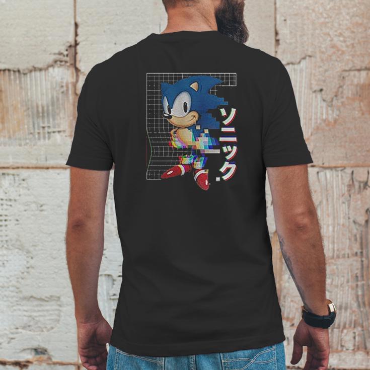 Sonic Hedgehog Digitized Art Mens Back Print T-shirt Funny Gifts