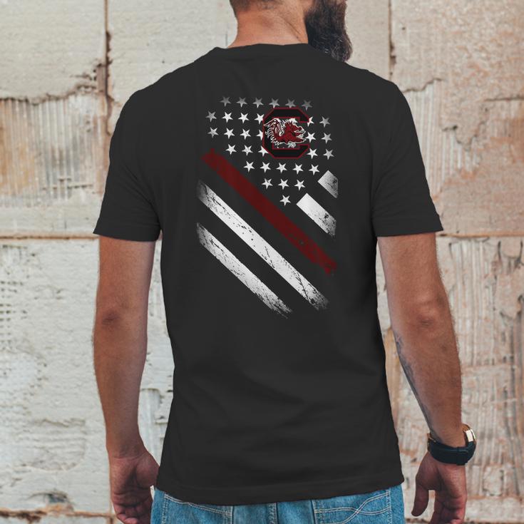 South Carolina Gamecocks American Flag Mens Back Print T-shirt Funny Gifts