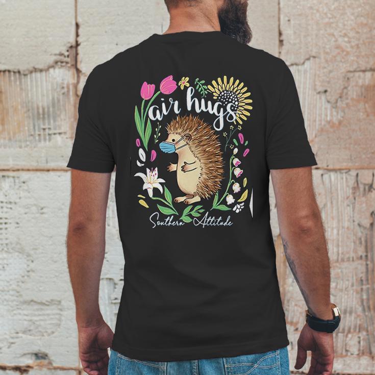 Southern Attitude Air Hugs Hedgehog Social Distancing Mens Back Print T-shirt Funny Gifts