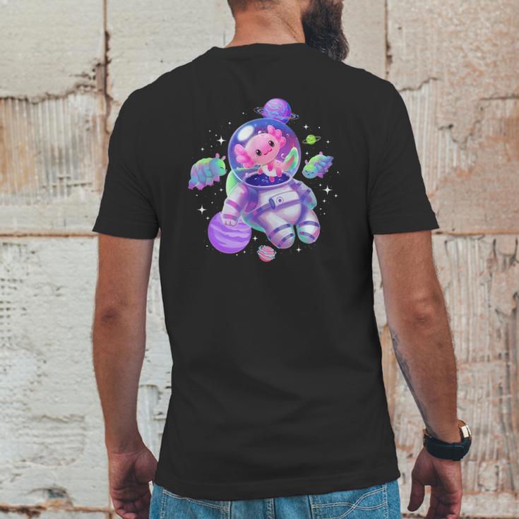 Space Axolotl Cute Kawaii Pastel Goth Funny Axolotl Lovers Mens Back Print T-shirt Funny Gifts