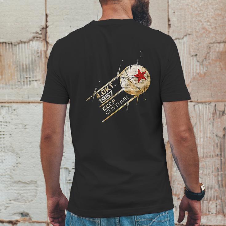 Sputnik Space Satellite Russian Soviet Union 1957 Cccp Mens Back Print T-shirt Funny Gifts