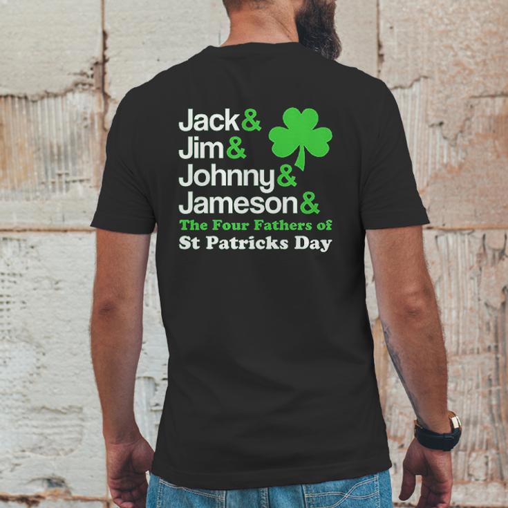 St Patricks Jack Jim Johnny Jameson The Four Fathers Mens Back Print T-shirt Funny Gifts