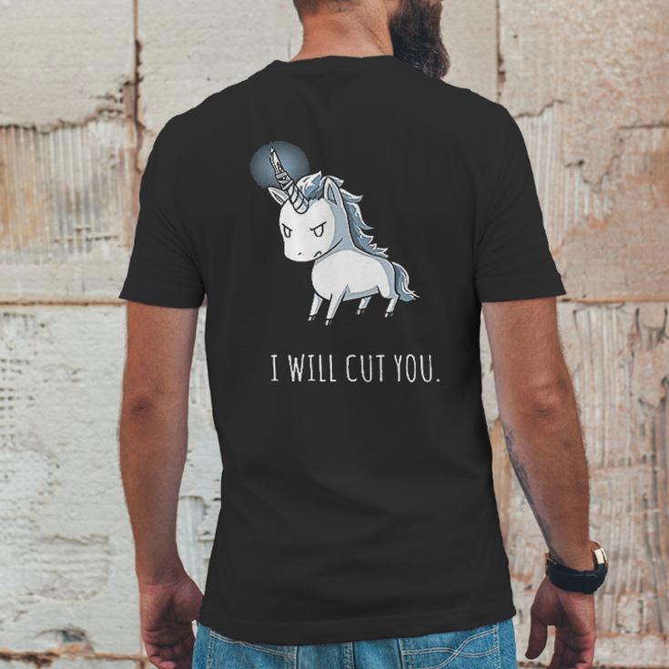 Stabby The Unicorn I Will Cut You Mens Back Print T-shirt Funny Gifts