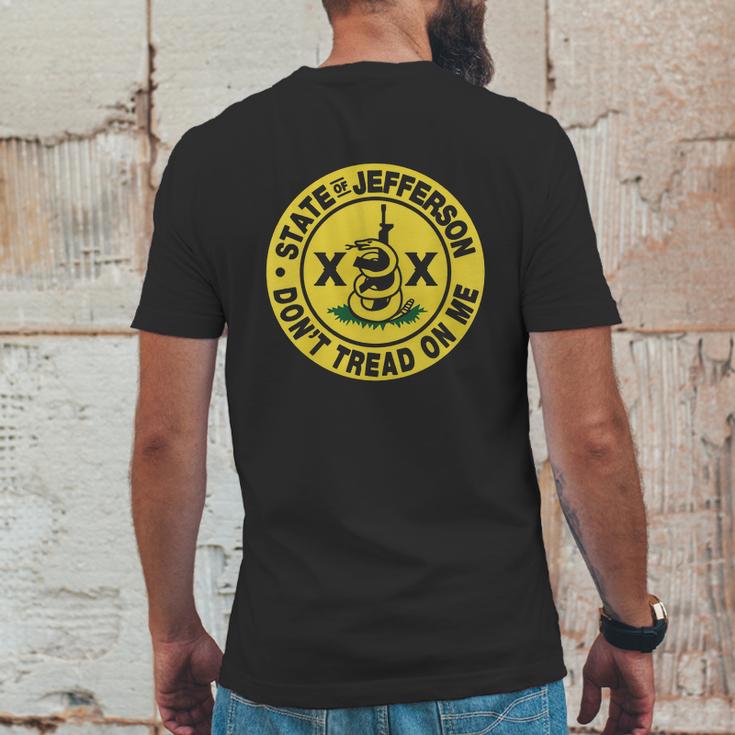 State Of Jefferson Dont Tread On Me Mens Back Print T-shirt Funny Gifts