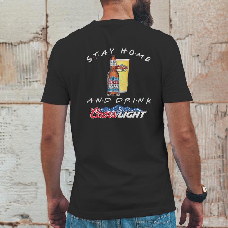 Stay Home And Drink Coors Light Coronavirus Shirt Mens Back Print T-shirt Funny Gifts