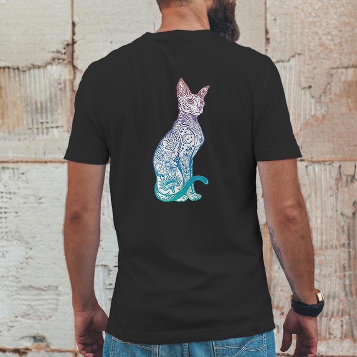 Stay Weird Pastel Goth Sphynx Cat Tattoo Kitten Mens Back Print T-shirt Funny Gifts