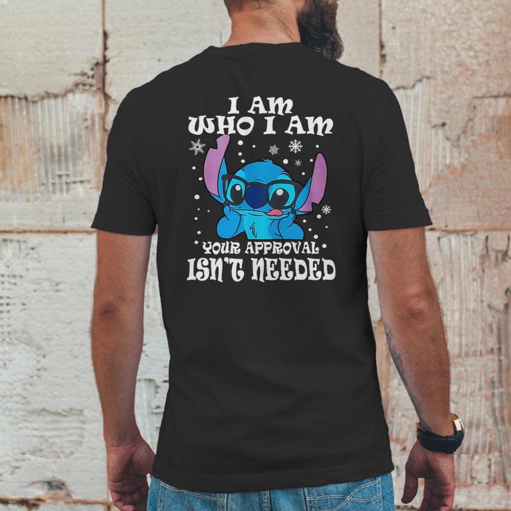 Stitch I Am Who I Am Your Approval Isnt Needed Mens Back Print T-shirt Funny Gifts