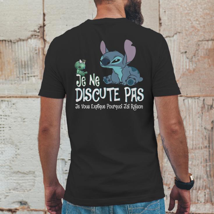 Stitch Je Ne Discute Pas Je Vous Explique Pourquoi Jai Raison Mens Back Print T-shirt Funny Gifts