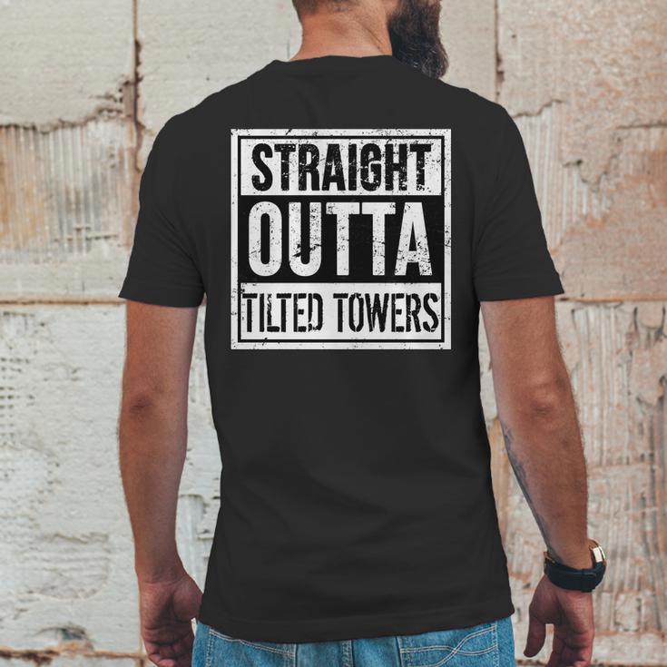 Straight Outta Tilted Towers Mens Back Print T-shirt Funny Gifts